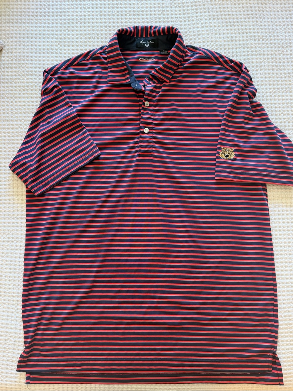 Byron Nelson Navy and Red Striped Polo
